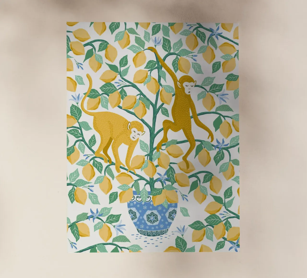 Monkeys in lemon tree pellicola backlit da Vivdesign