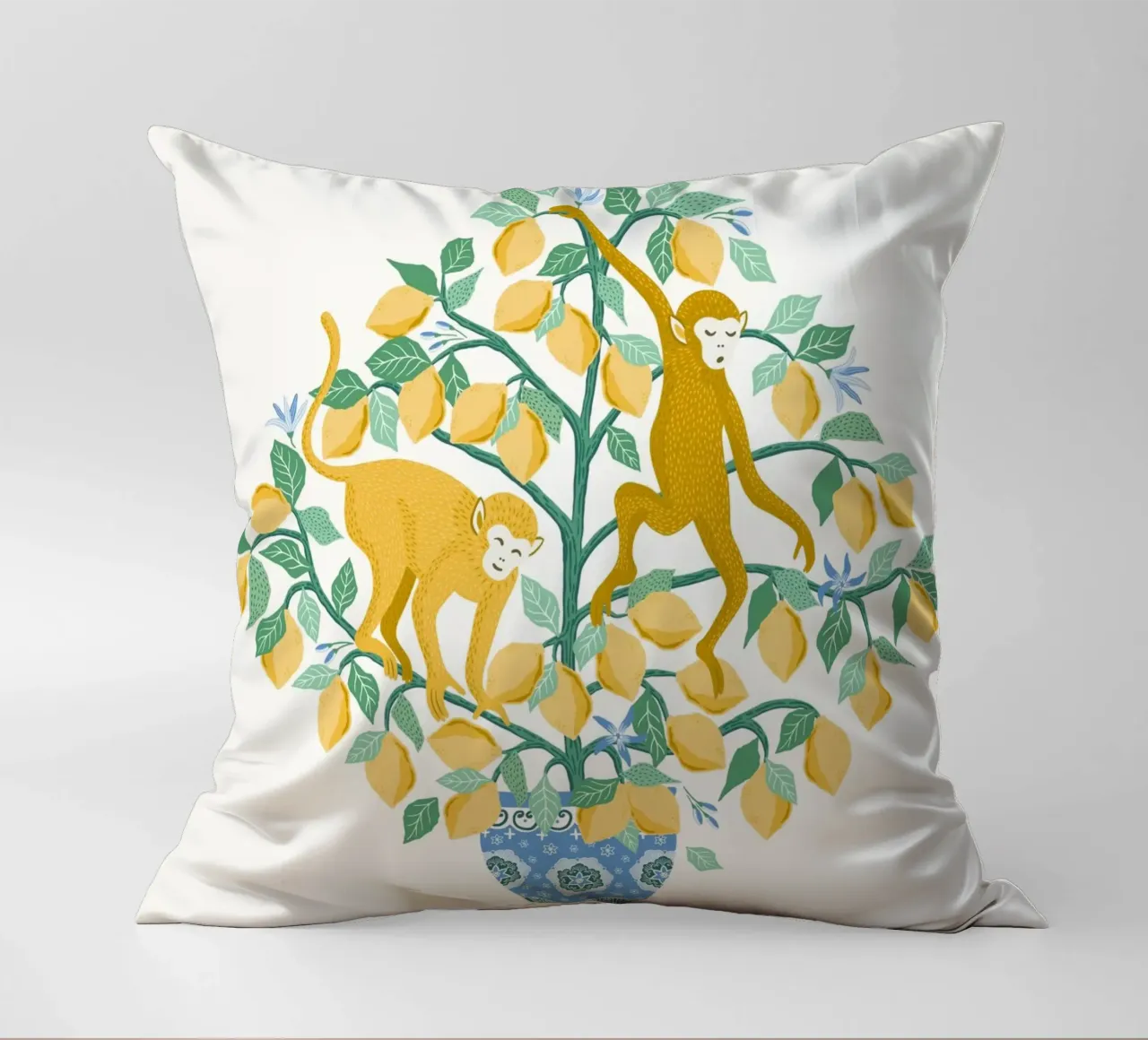 Monkeys in lemon tree cuscino da Vivdesign