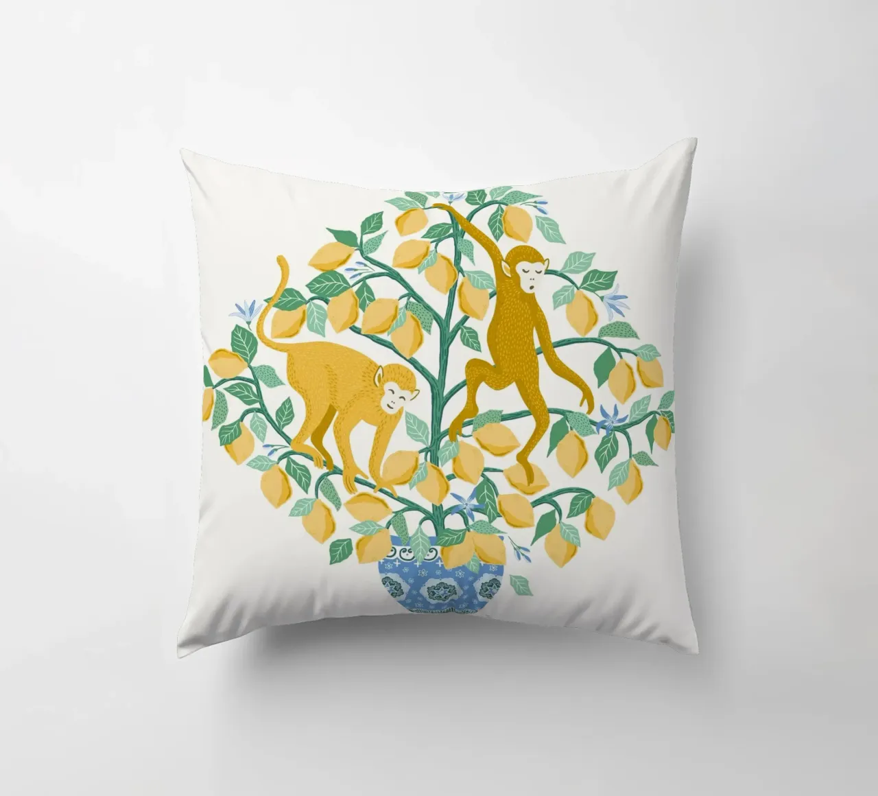 Monkeys in lemon tree cuscino da Vivdesign