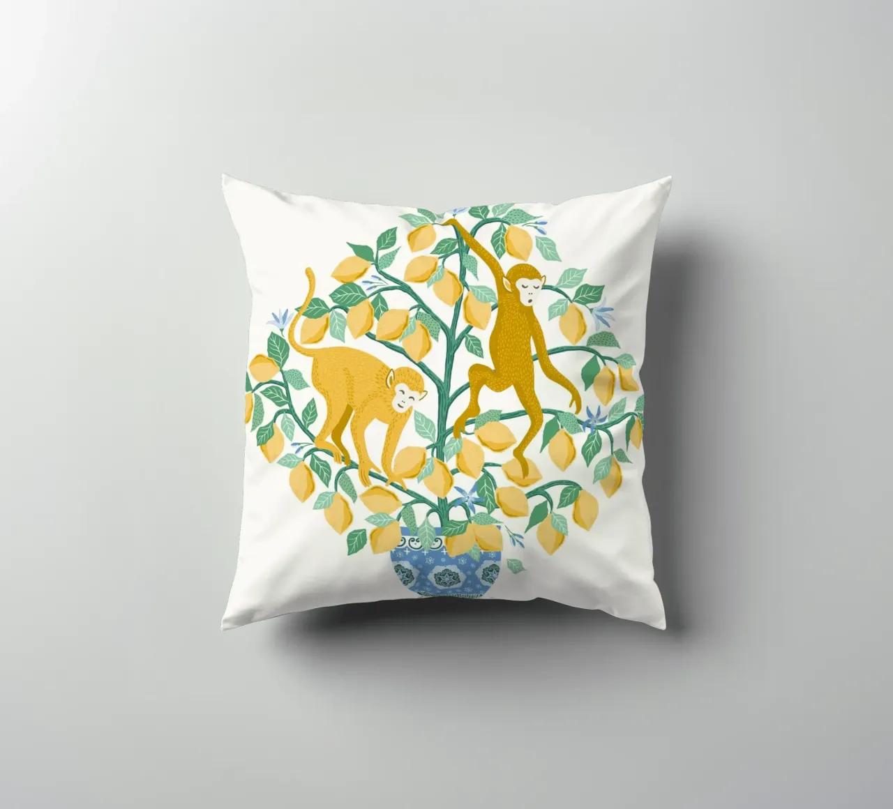 Monkeys in lemon tree cuscino da Vivdesign
