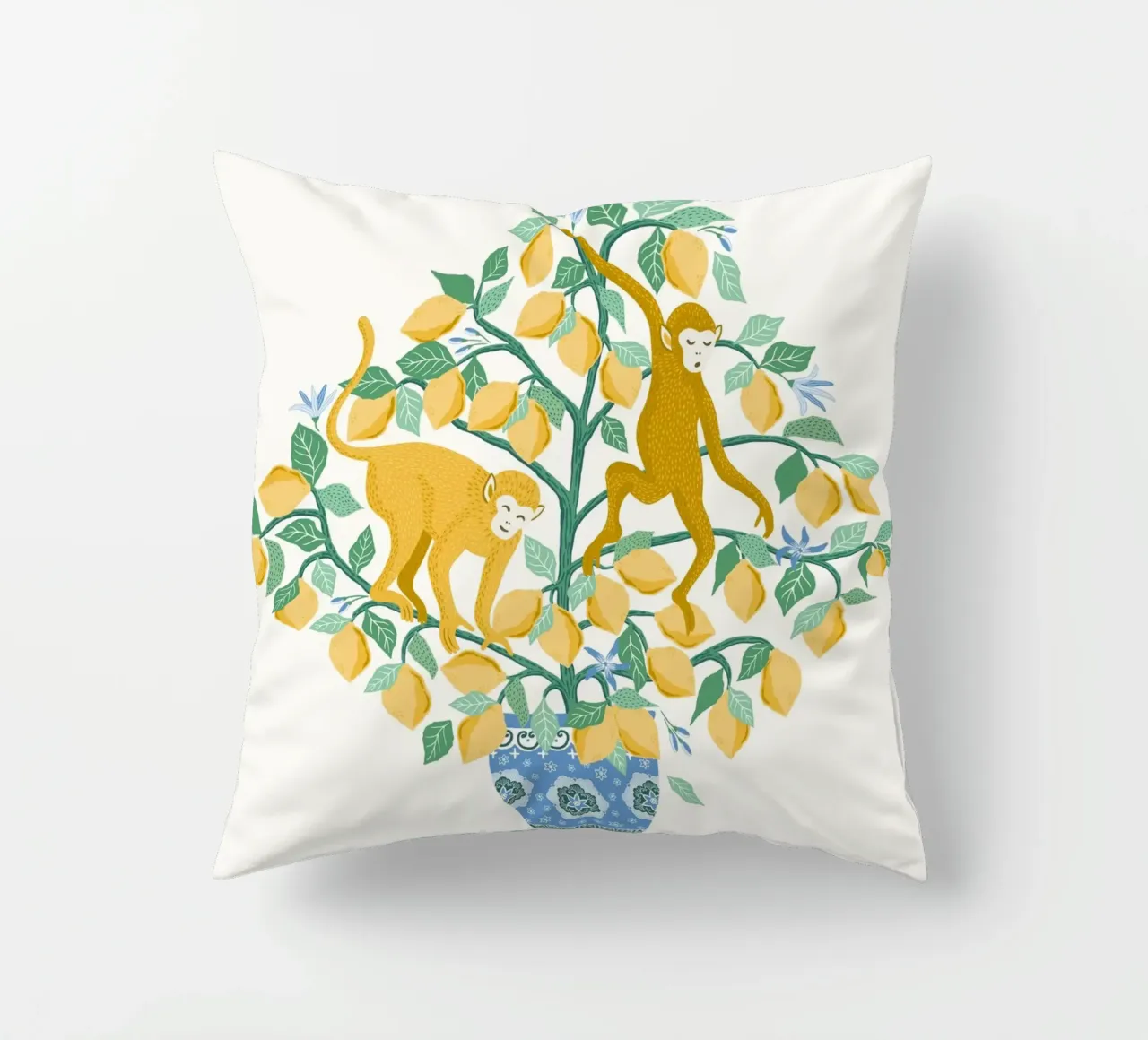 Monkeys in lemon tree cuscino da Vivdesign