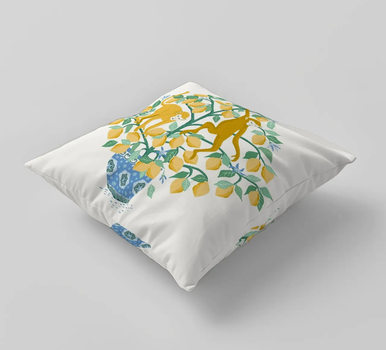 Monkeys in lemon tree cuscino da Vivdesign