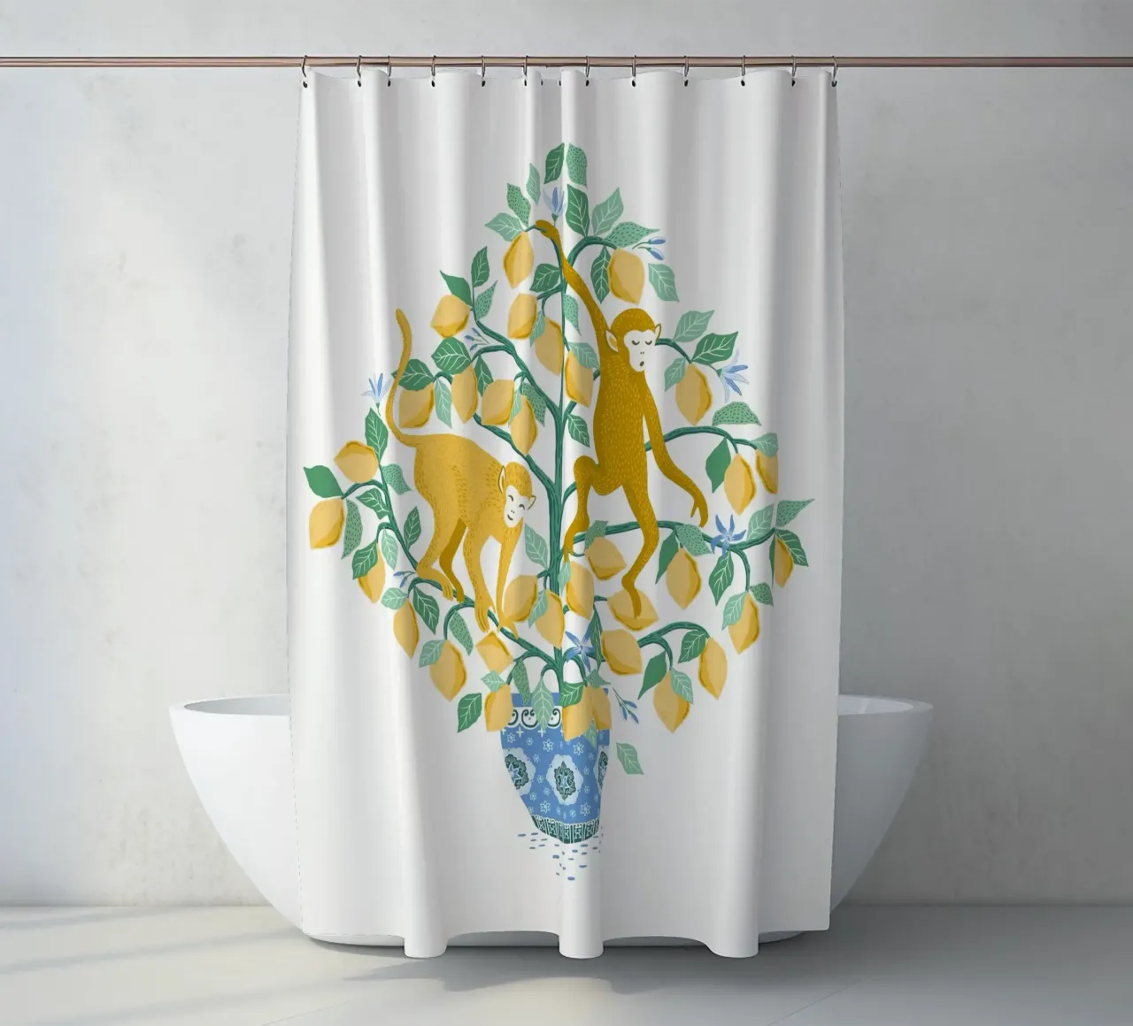 Monkeys in lemon tree tenda da doccia da Vivdesign