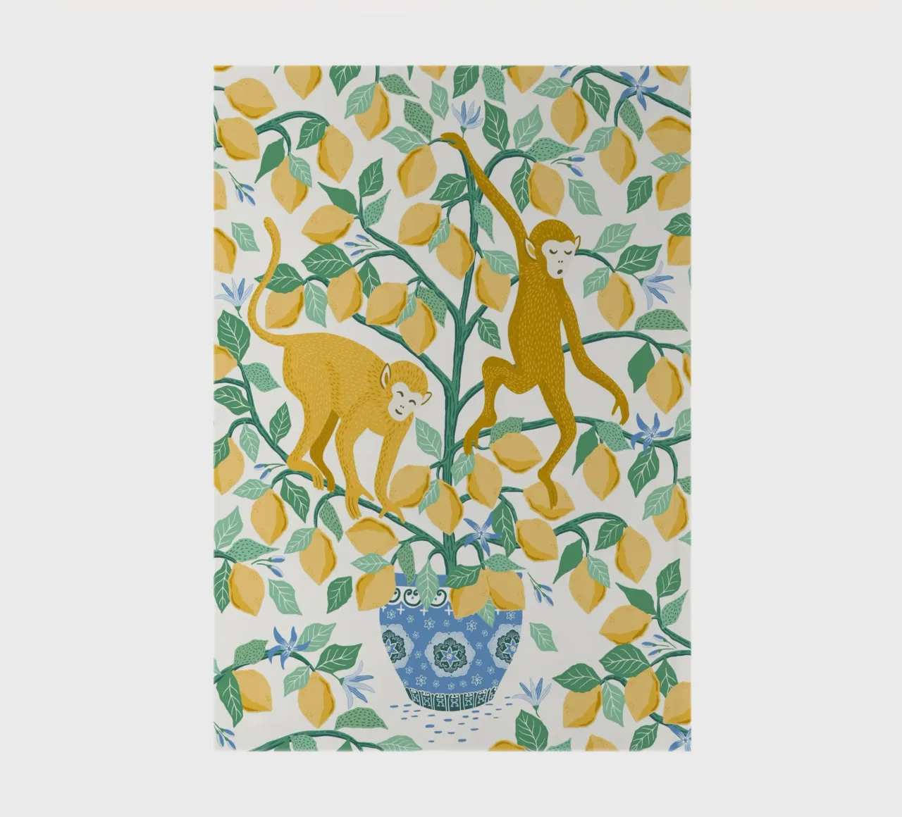 Monkeys in lemon tree notebook by Vivdesign