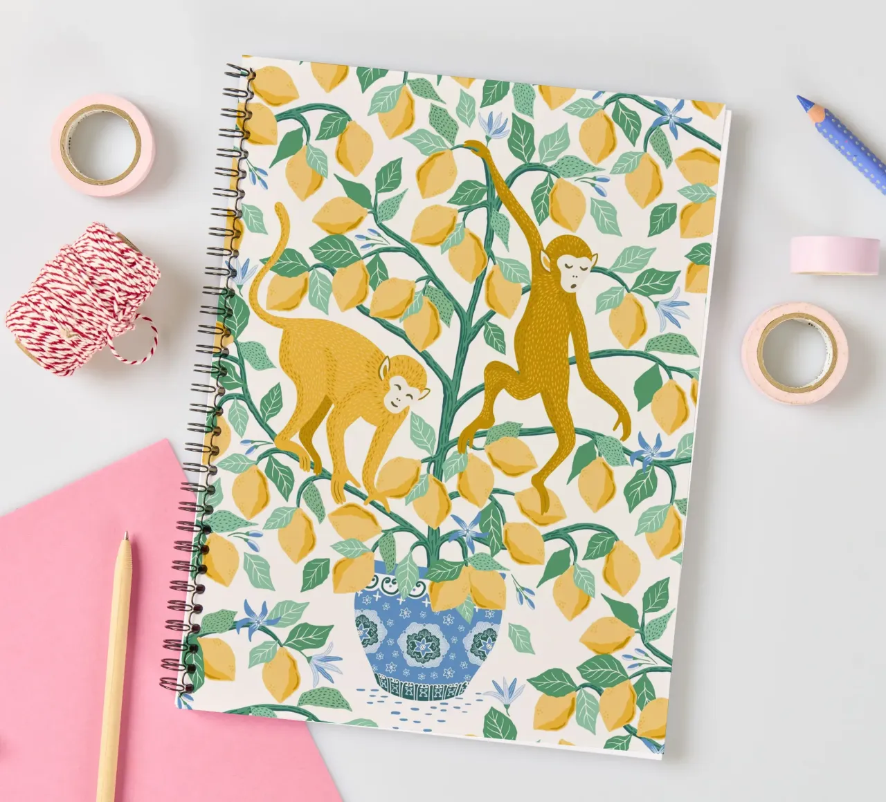 Monkeys in lemon tree diario ad anelli da Vivdesign
