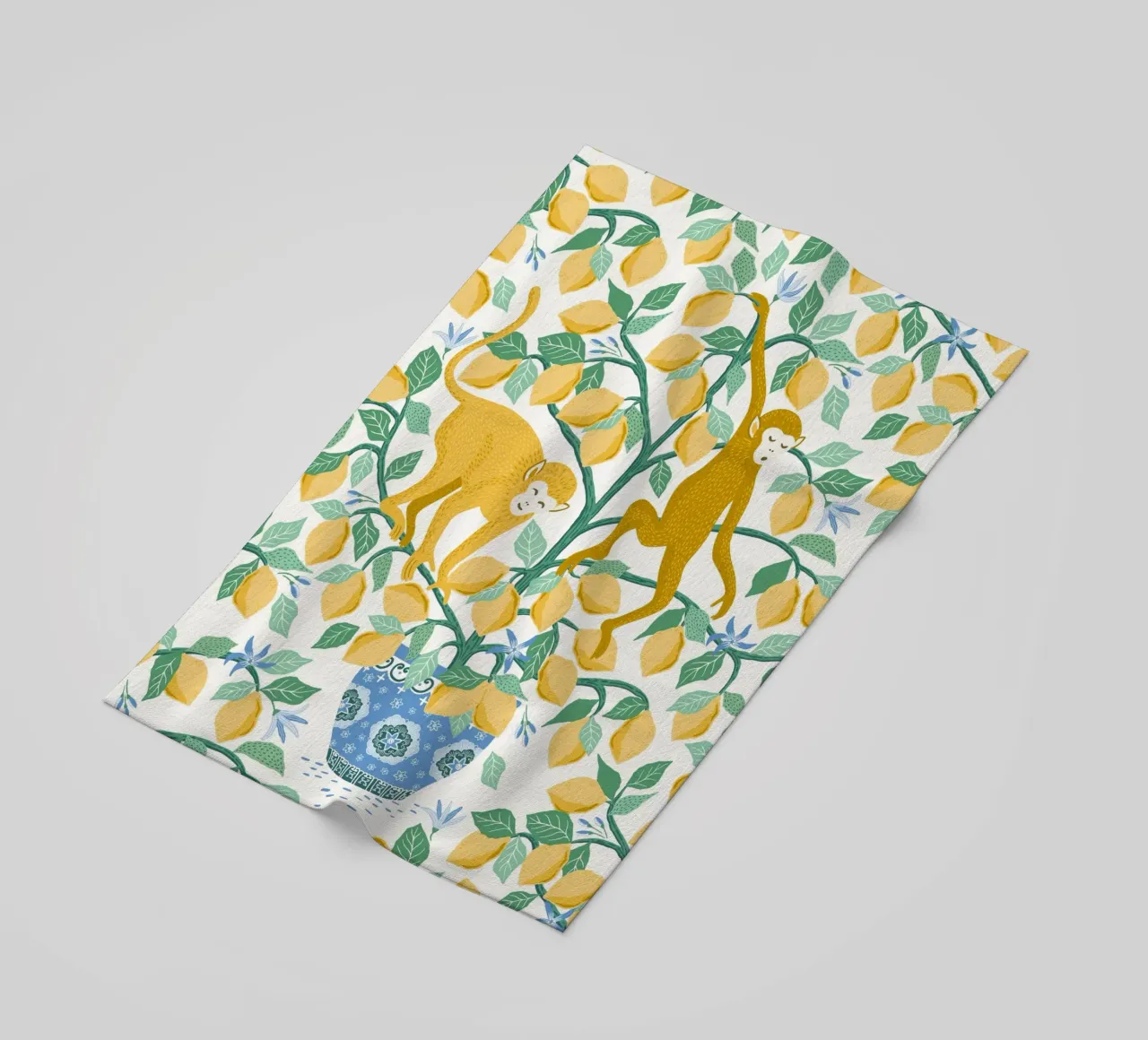 Monkeys in lemon tree telo mare da Vivdesign