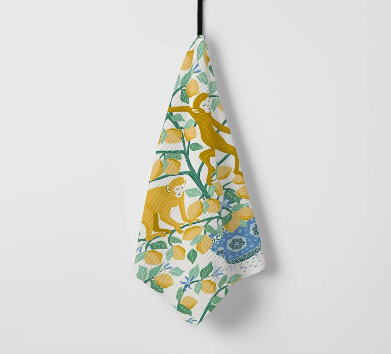 Monkeys in lemon tree canovaccio da cucina da Vivdesign