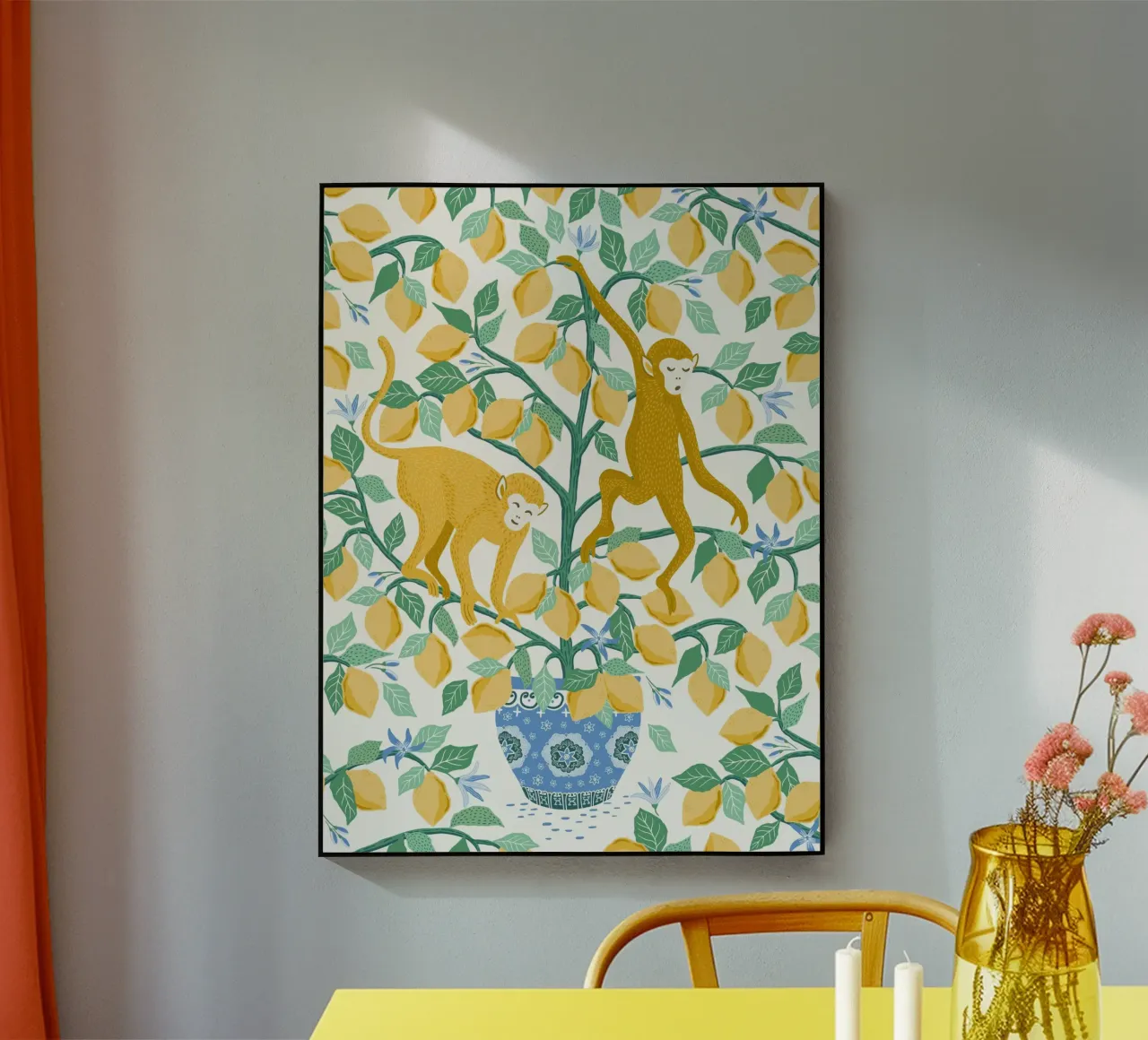 Monkeys in lemon tree plexiglass da Vivdesign