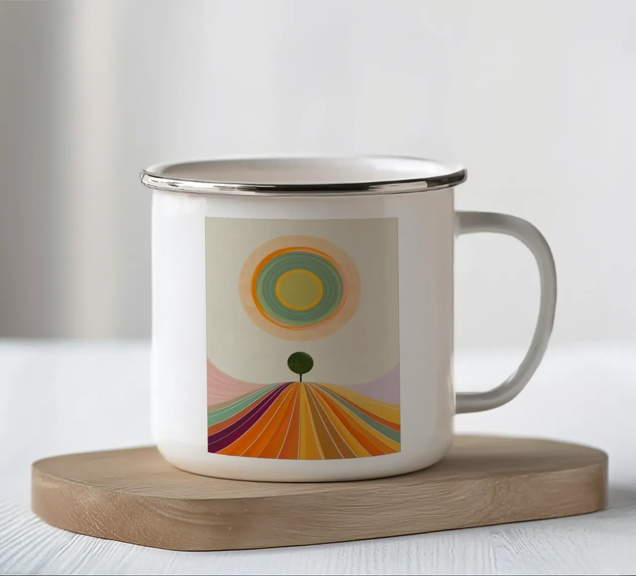 circle colorful shape tazza in smalto da feny