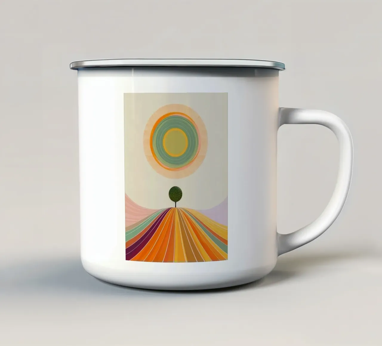 circle colorful shape tazza in smalto da feny