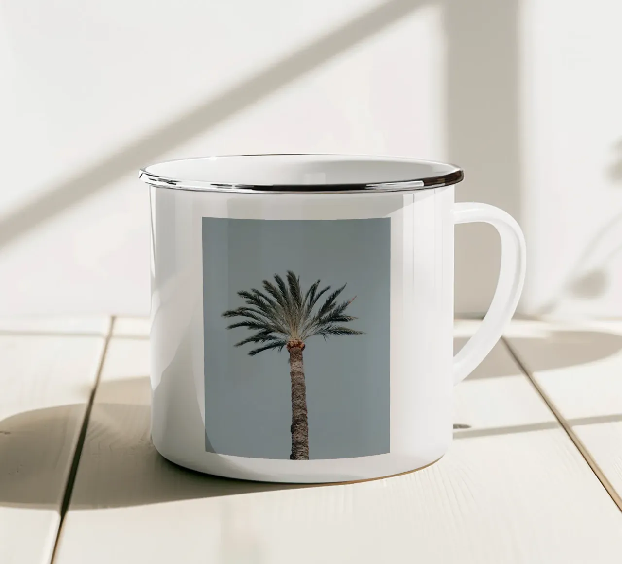 palm in sky tazza in smalto da feny