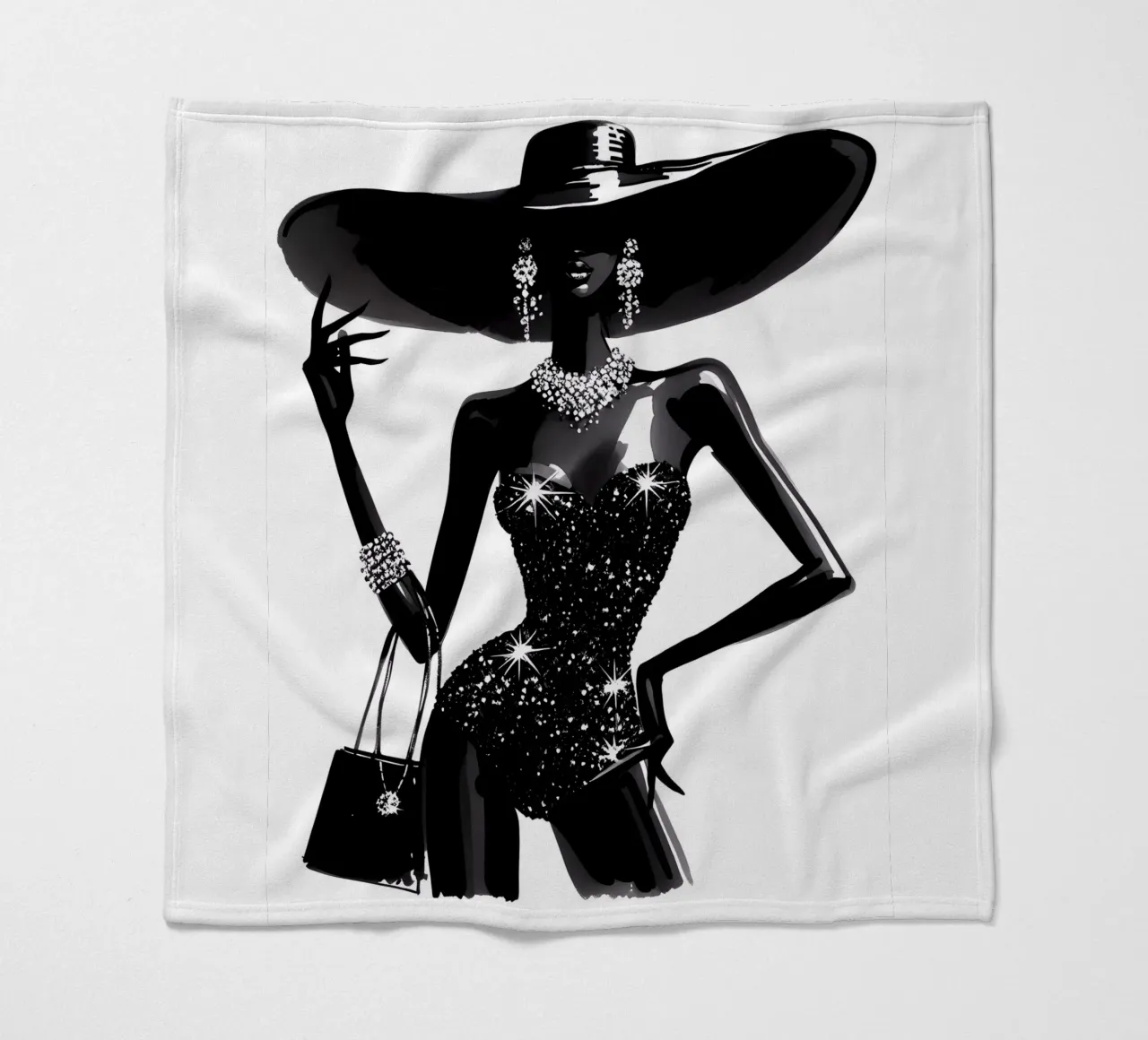 Ritratto di moda a St Tropez coperta in pile da ARTOMATIC