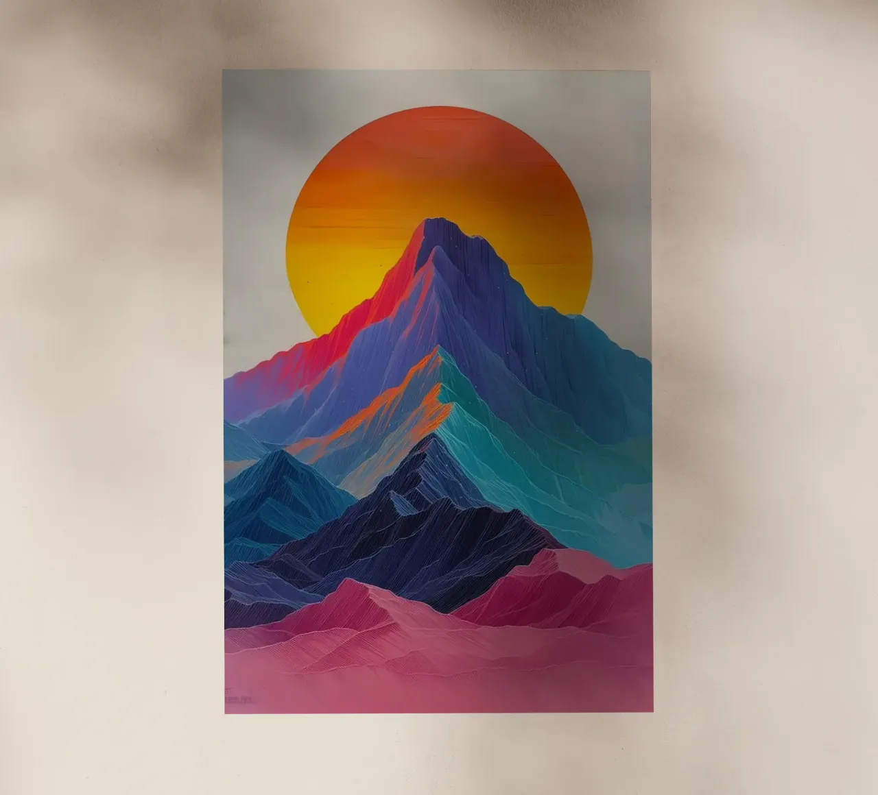 colorful gradient mountain pellicola backlit da feny