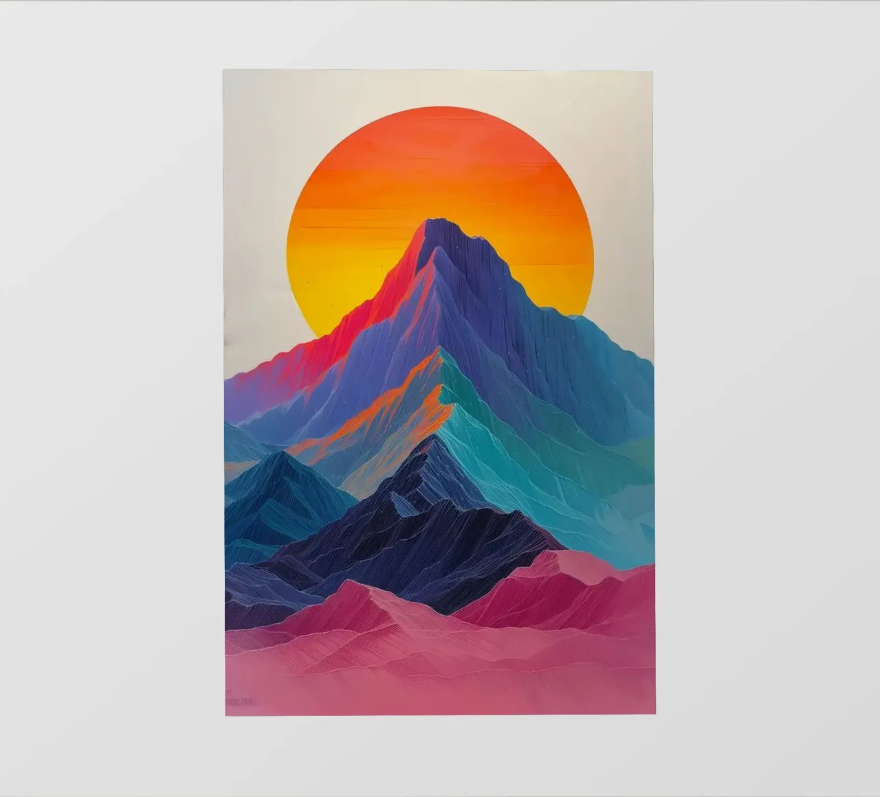 colorful gradient mountain pellicola backlit da feny