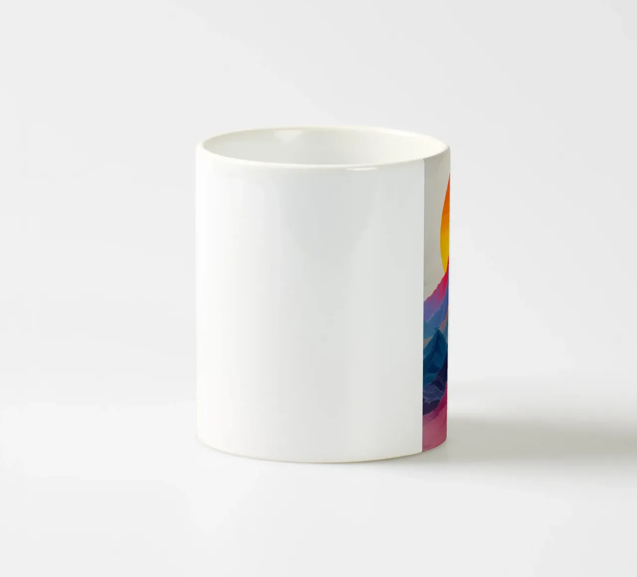 colorful gradient mountain tazza in ceramica da feny