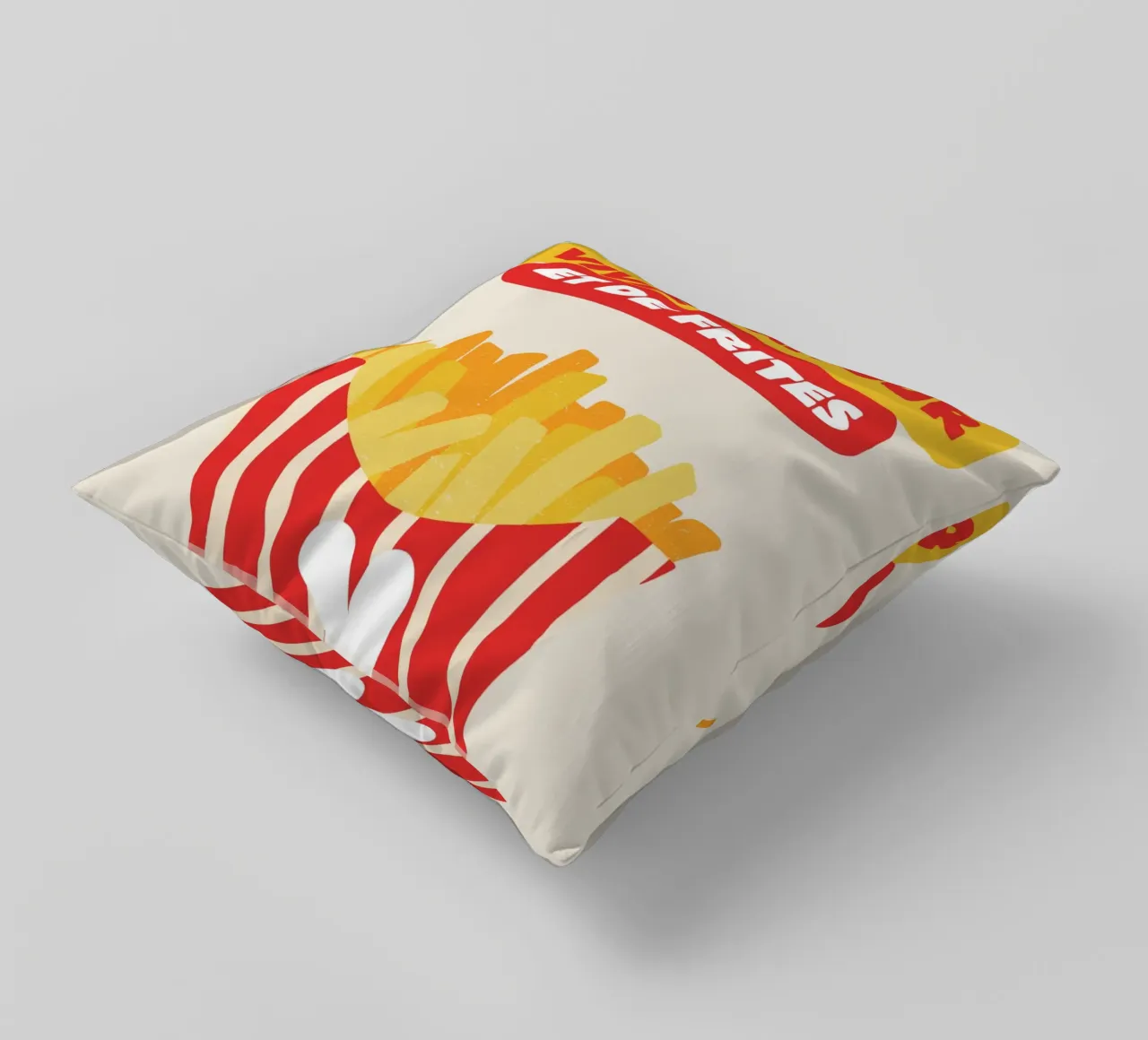 Vivre d'amour et de frites cuscino da Idées & Création
