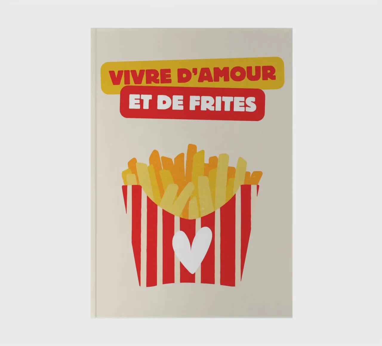 Vivre d'amour et de frites carnet de notes de Idées & Création
