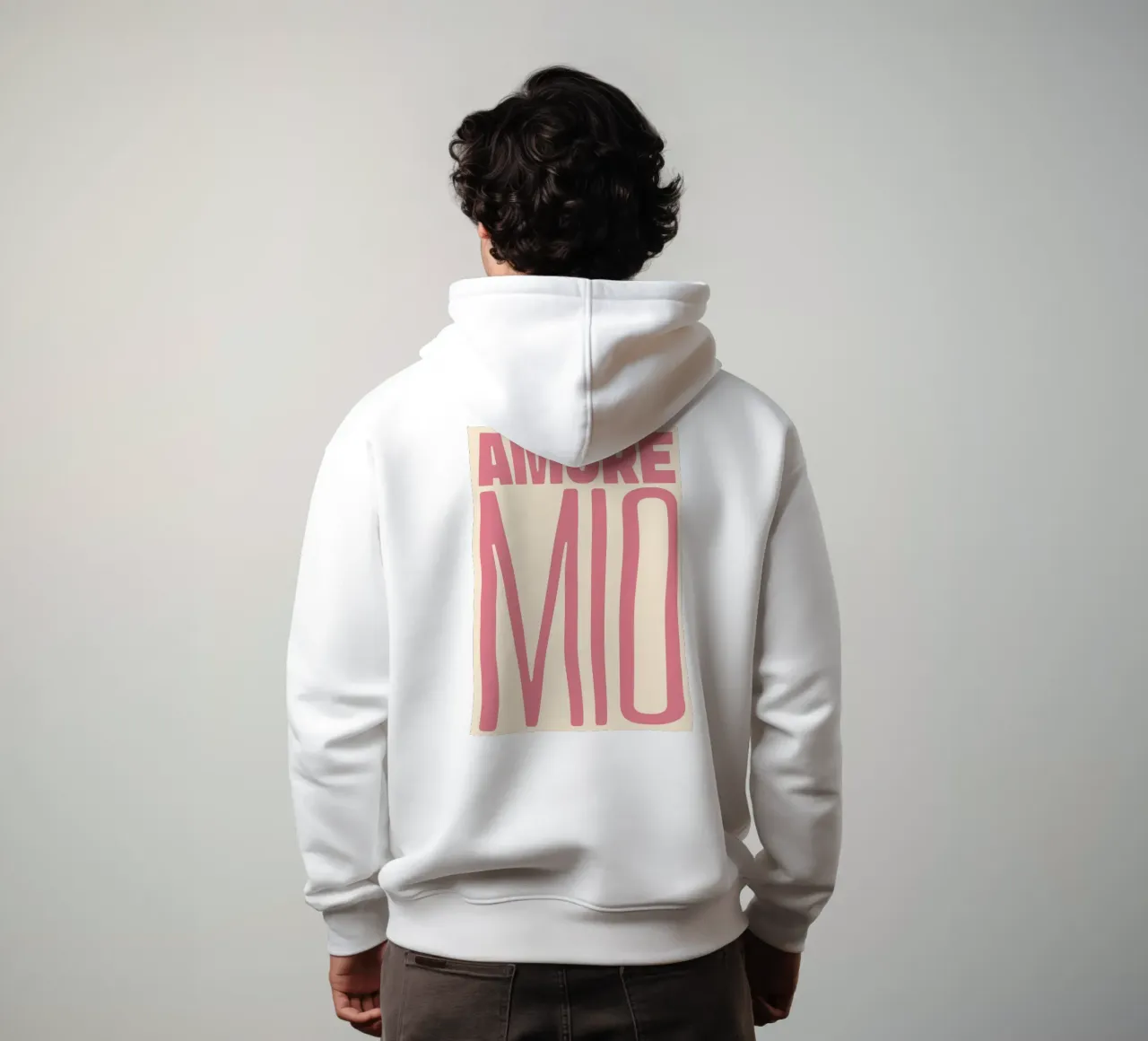 Amore Mio felpa con cappuccio da PurePeachStudio