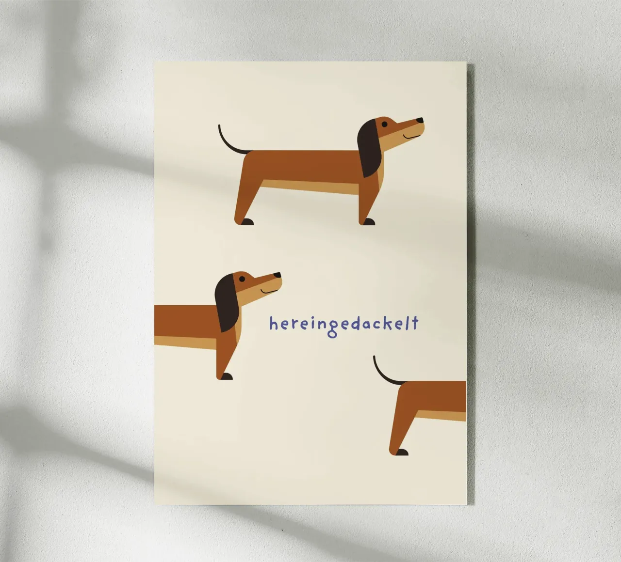 Hereingedackelt Teckel beige metacrilato de Carolin Vonhoff