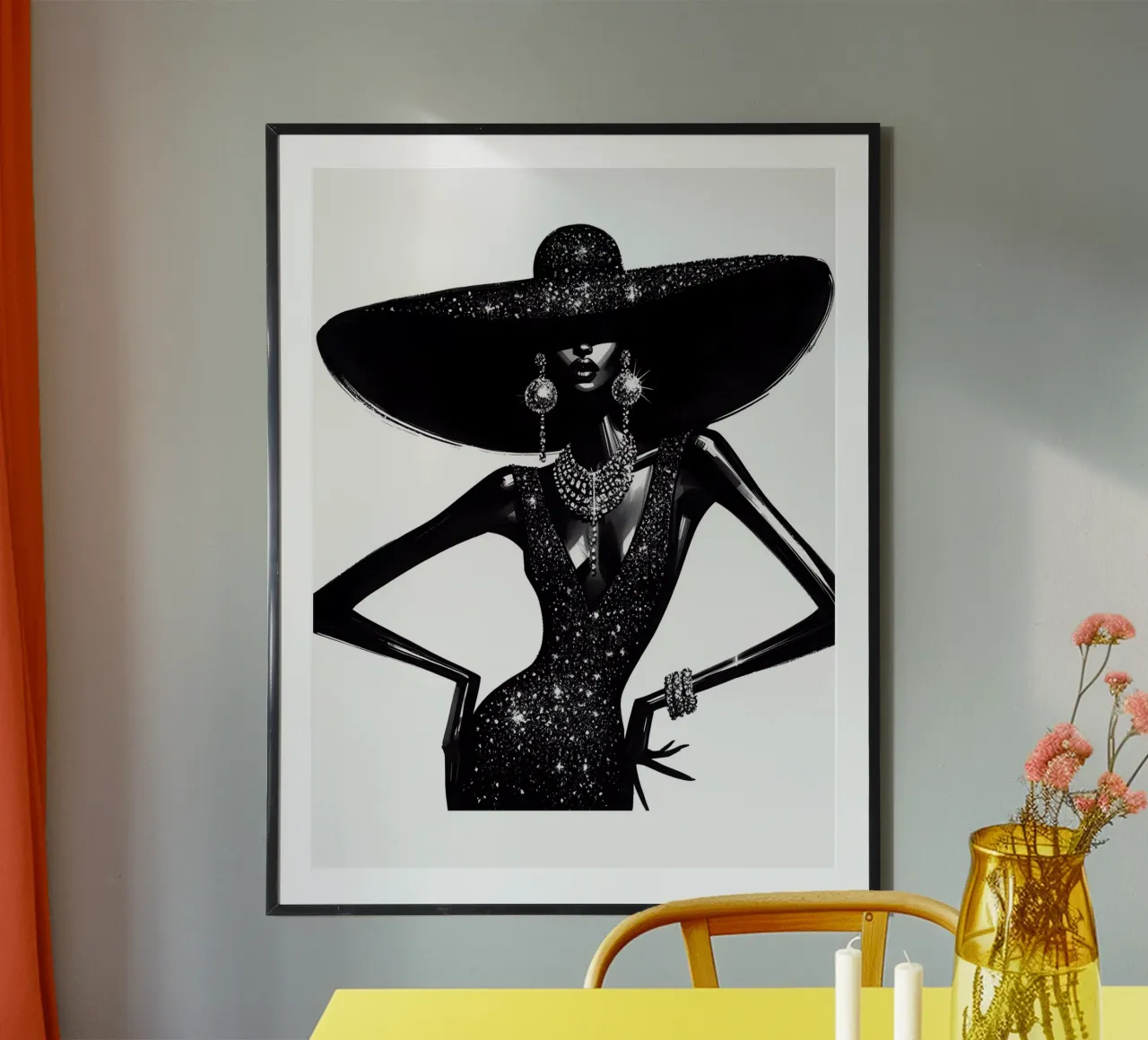 GLITZER UND GLAMOUR PORTRÄT Poster von ARTOMATIC