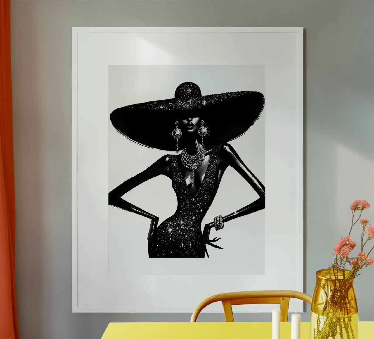 GLITZER UND GLAMOUR PORTRÄT Poster von ARTOMATIC