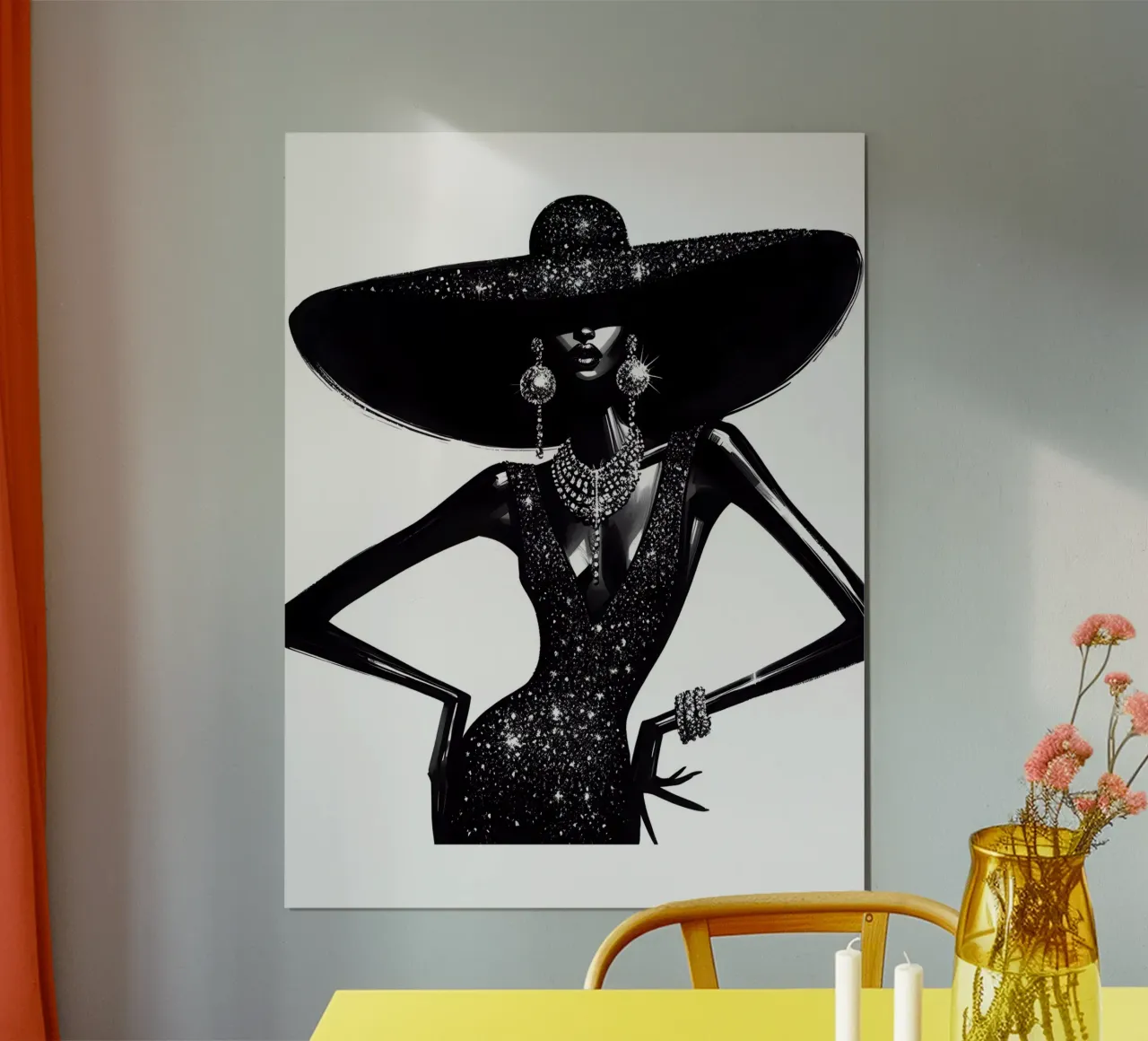 GLITZER UND GLAMOUR PORTRÄT Poster von ARTOMATIC