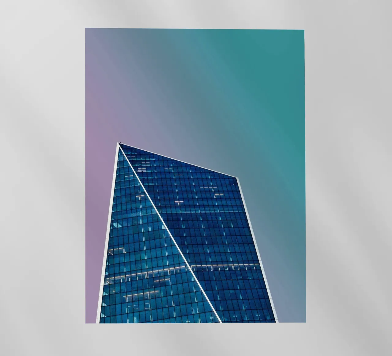 high architecture in gradient sky pellicola backlit da Keyn