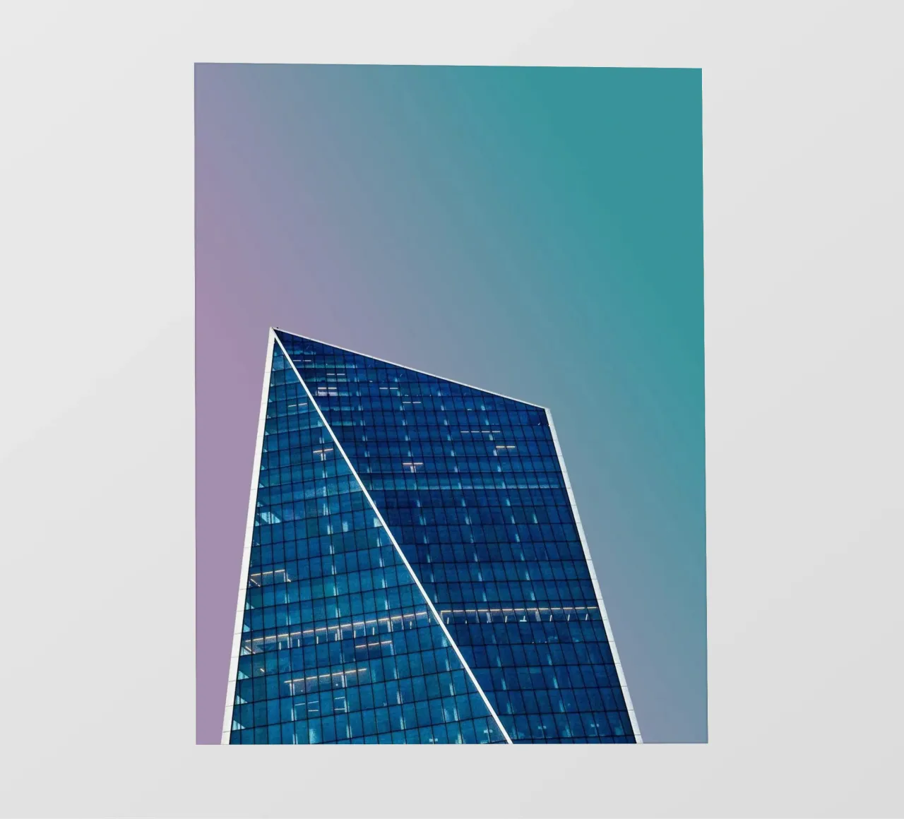 high architecture in gradient sky pellicola backlit da Keyn
