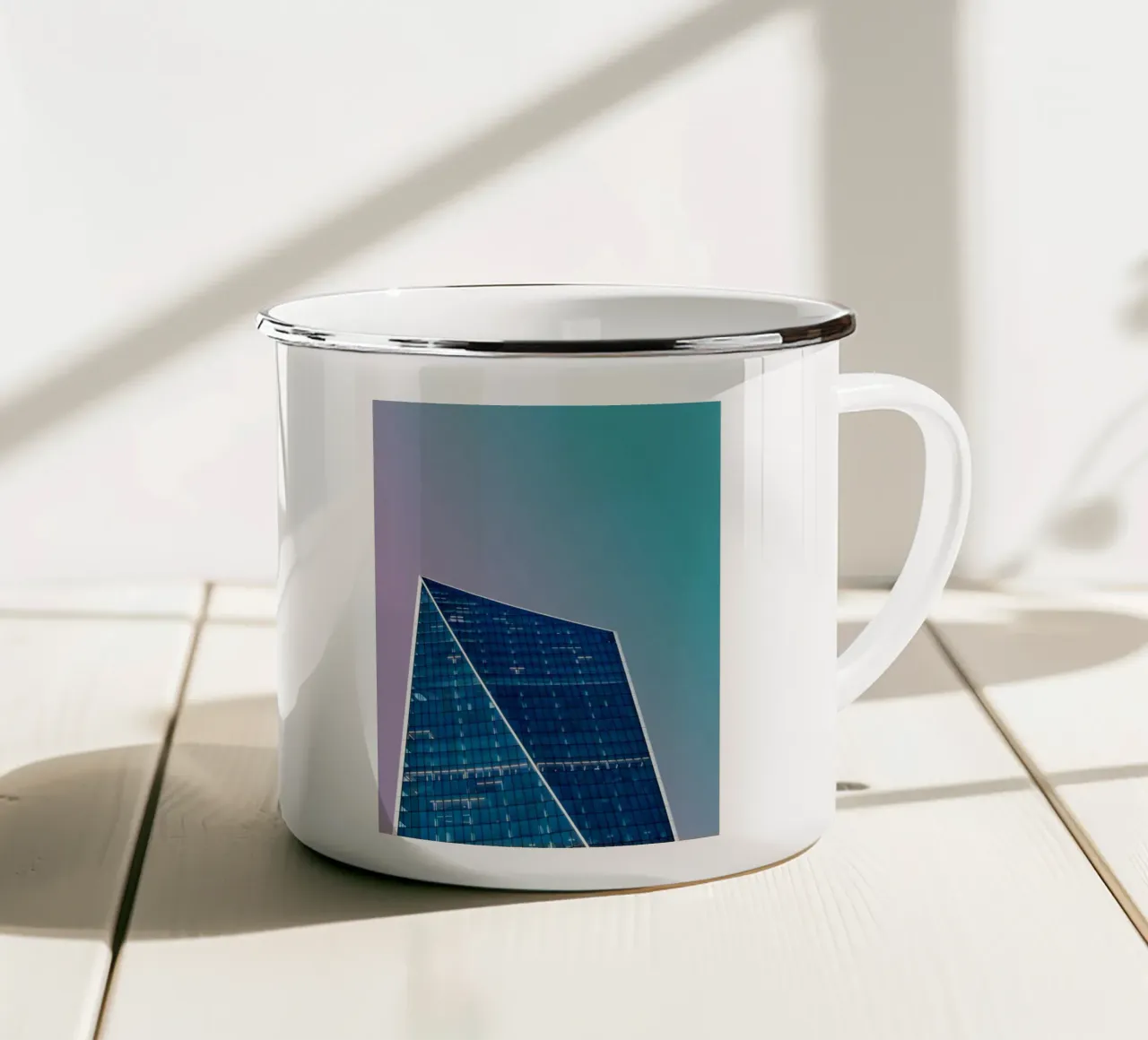 high architecture in gradient sky tazza in smalto da Keyn