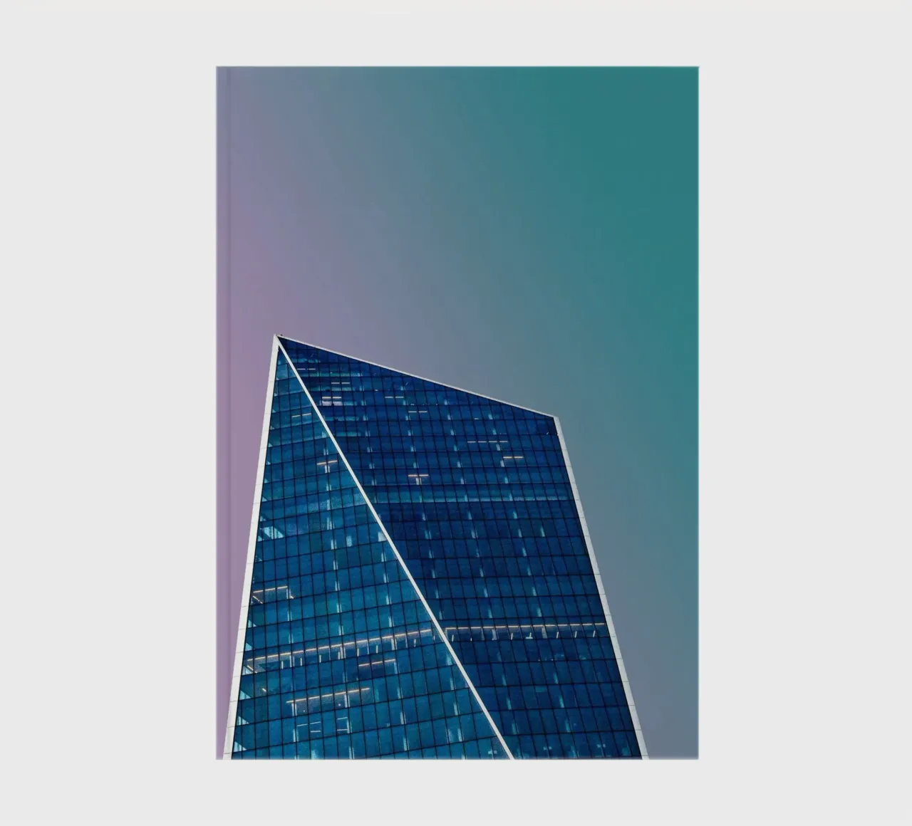high architecture in gradient sky notebook by Keyn