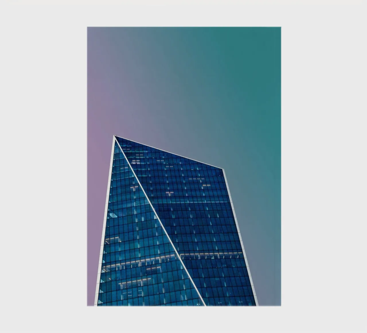 high architecture in gradient sky notebook by Keyn