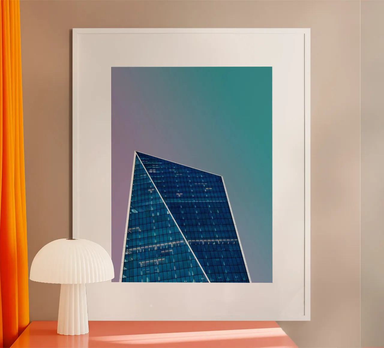 high architecture in gradient sky Hahnemühle von Keyn