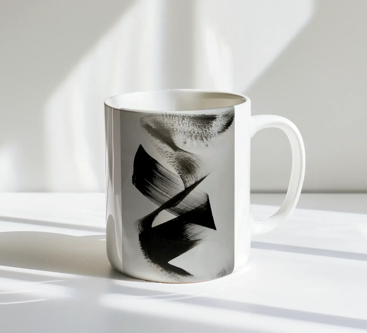 curve ink art tazza in ceramica da Keyn
