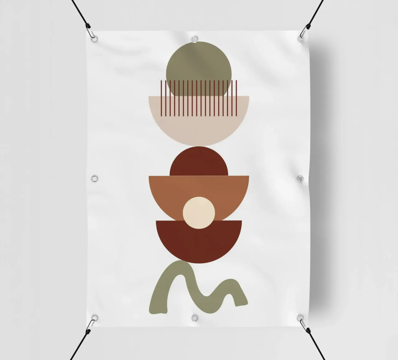 Abstract Bohemian Geometric Art telo in pvc da PinkCandyWalls