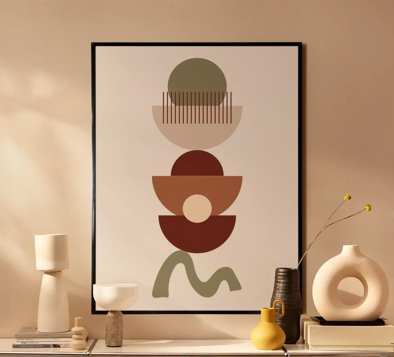 Abstract Bohemian Geometric Art carta hahnemühle da PinkCandyWalls