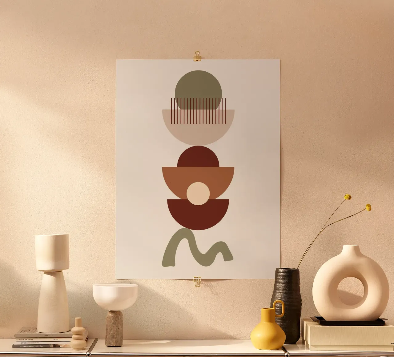 Abstract Bohemian Geometric Art carta hahnemühle da PinkCandyWalls