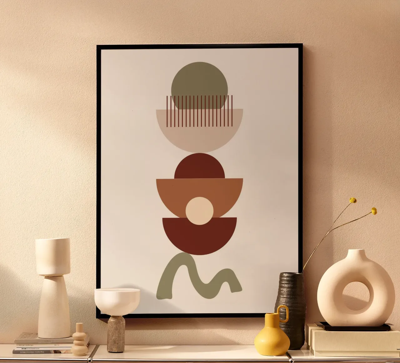 Abstract Bohemian Geometric Art carta hahnemühle da PinkCandyWalls