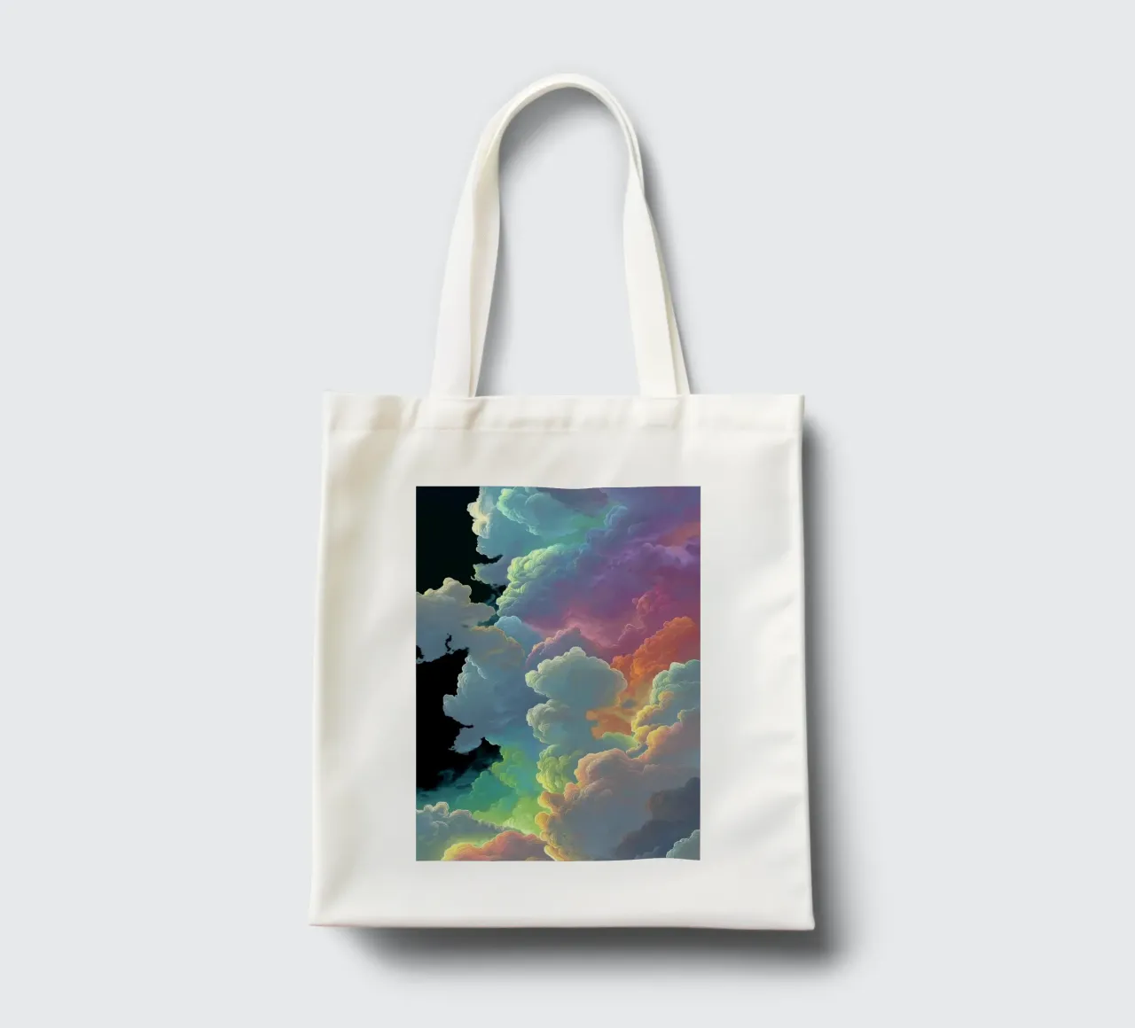 art colorful clouds borsa in juta da Keyn
