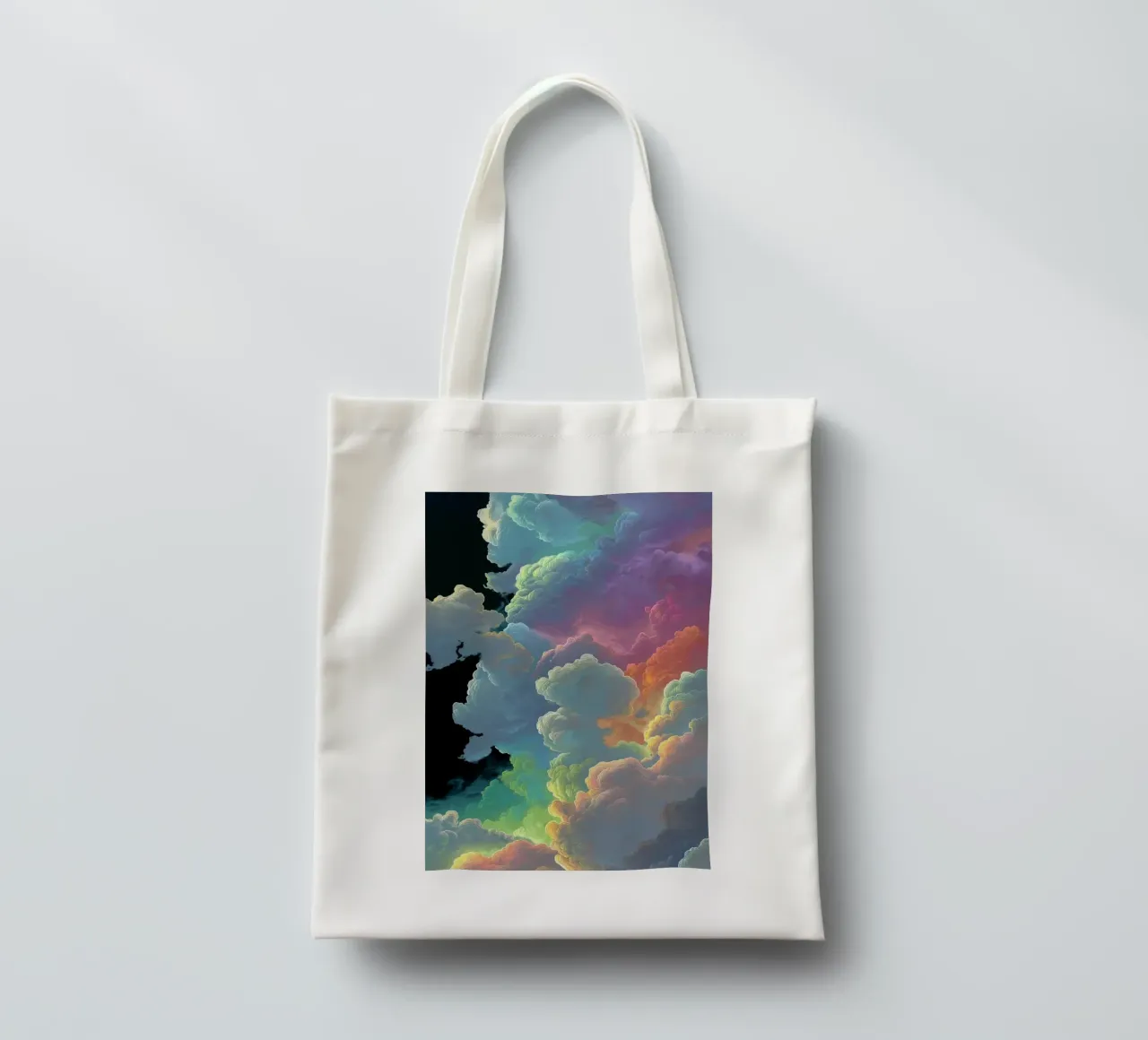 art colorful clouds borsa in juta da Keyn