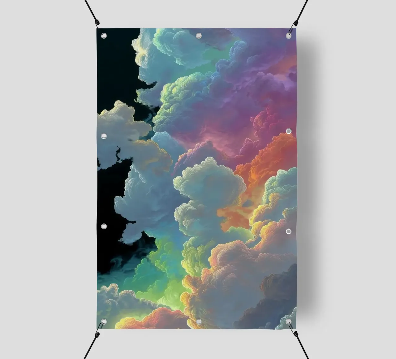 art colorful clouds telo in pvc da Keyn