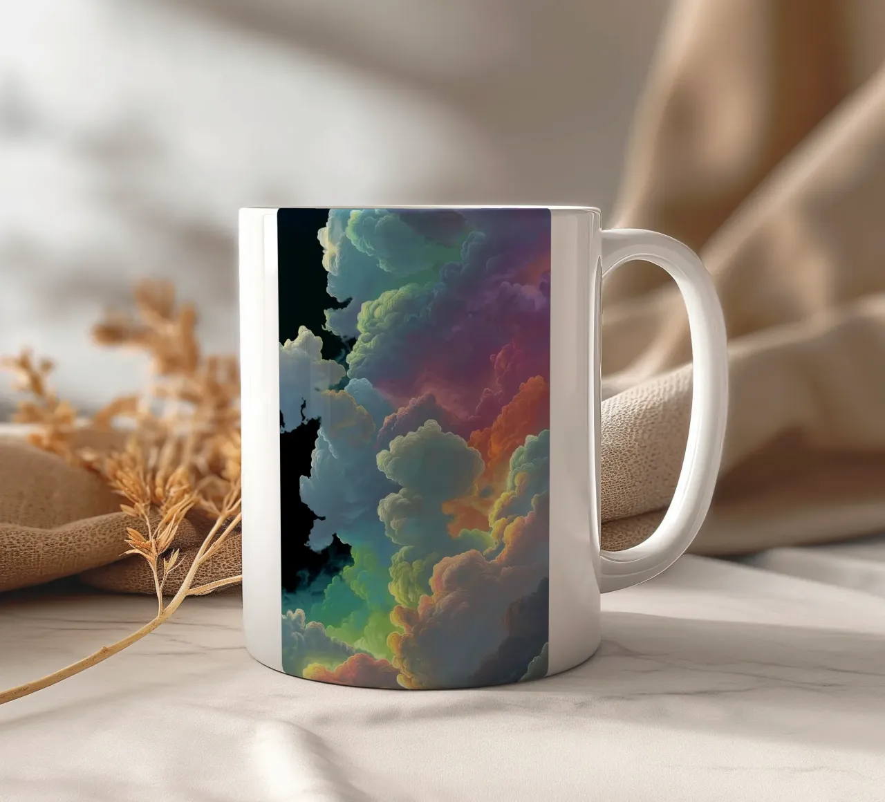 art colorful clouds tazza in ceramica da Keyn