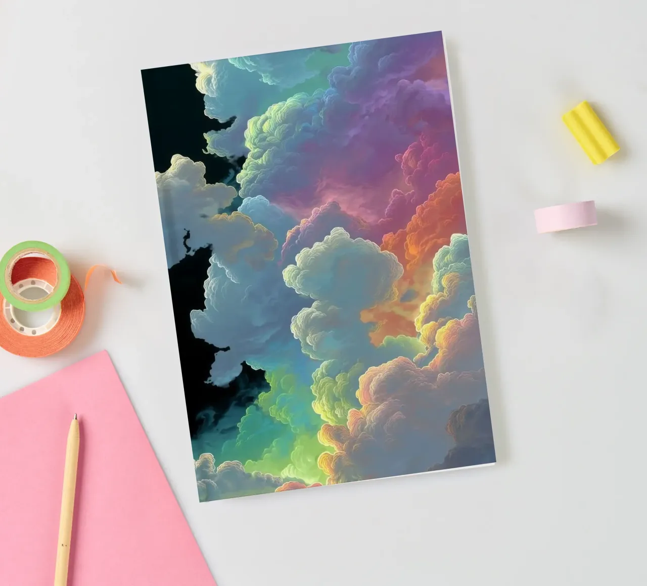 art colorful clouds notebook by Keyn