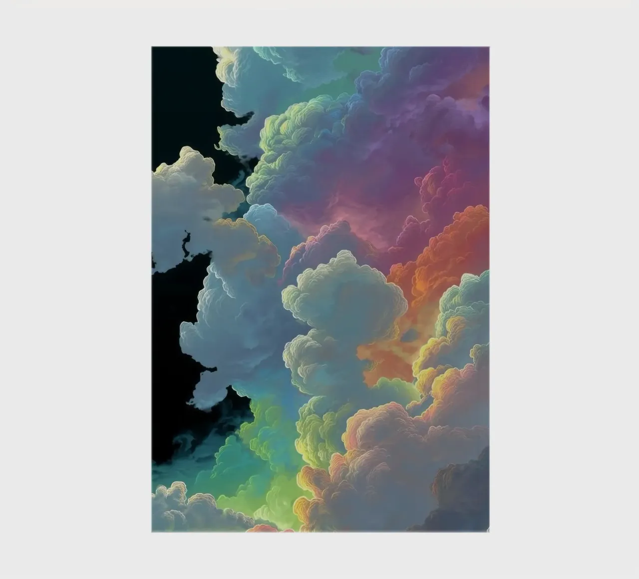 art colorful clouds notebook by Keyn