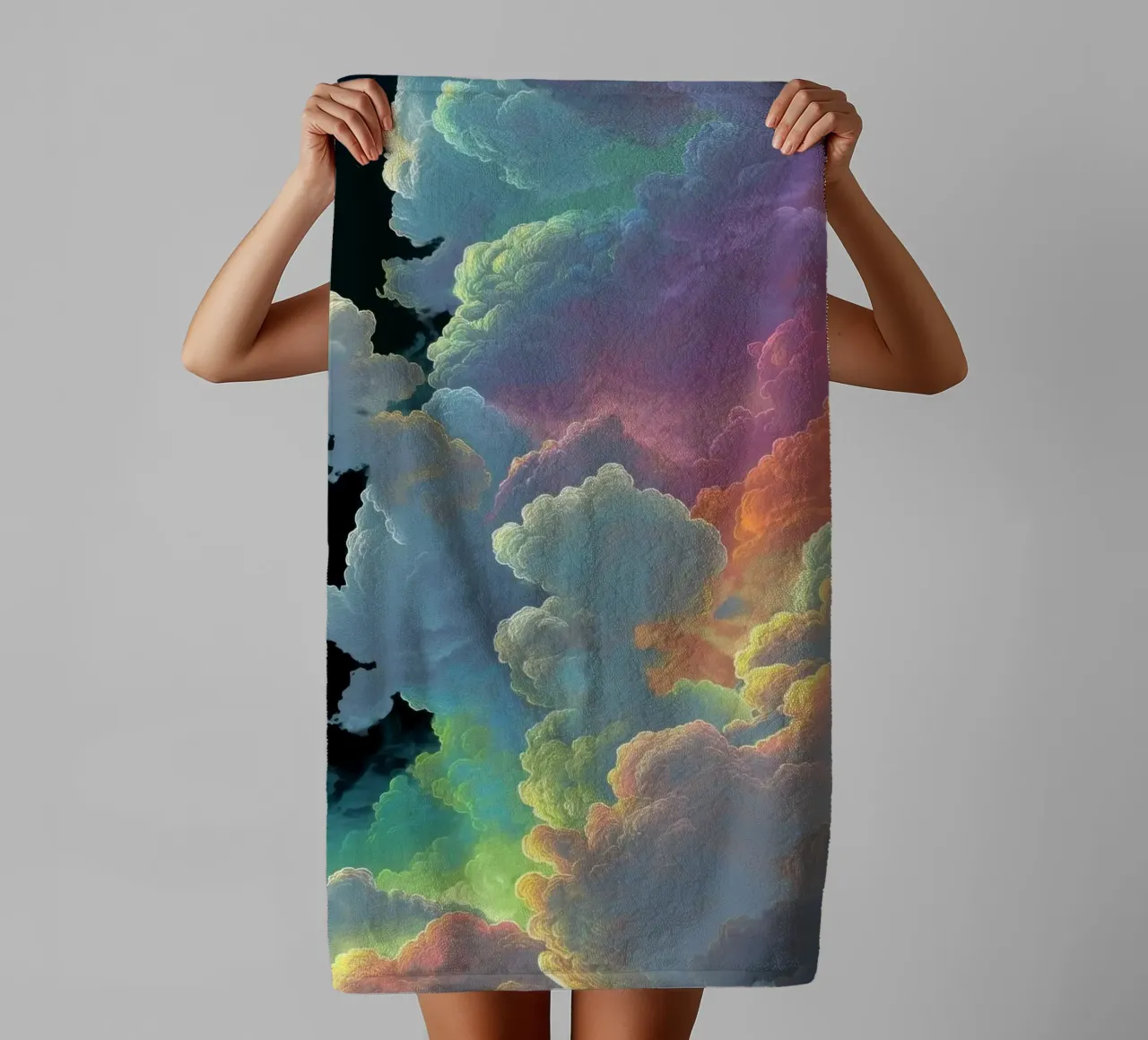 art colorful clouds asciugamano da bagno da Keyn