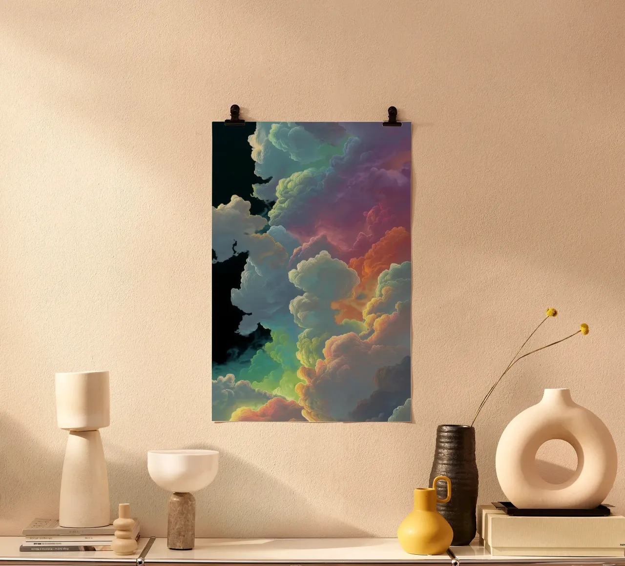 art colorful clouds carta hahnemühle da Keyn