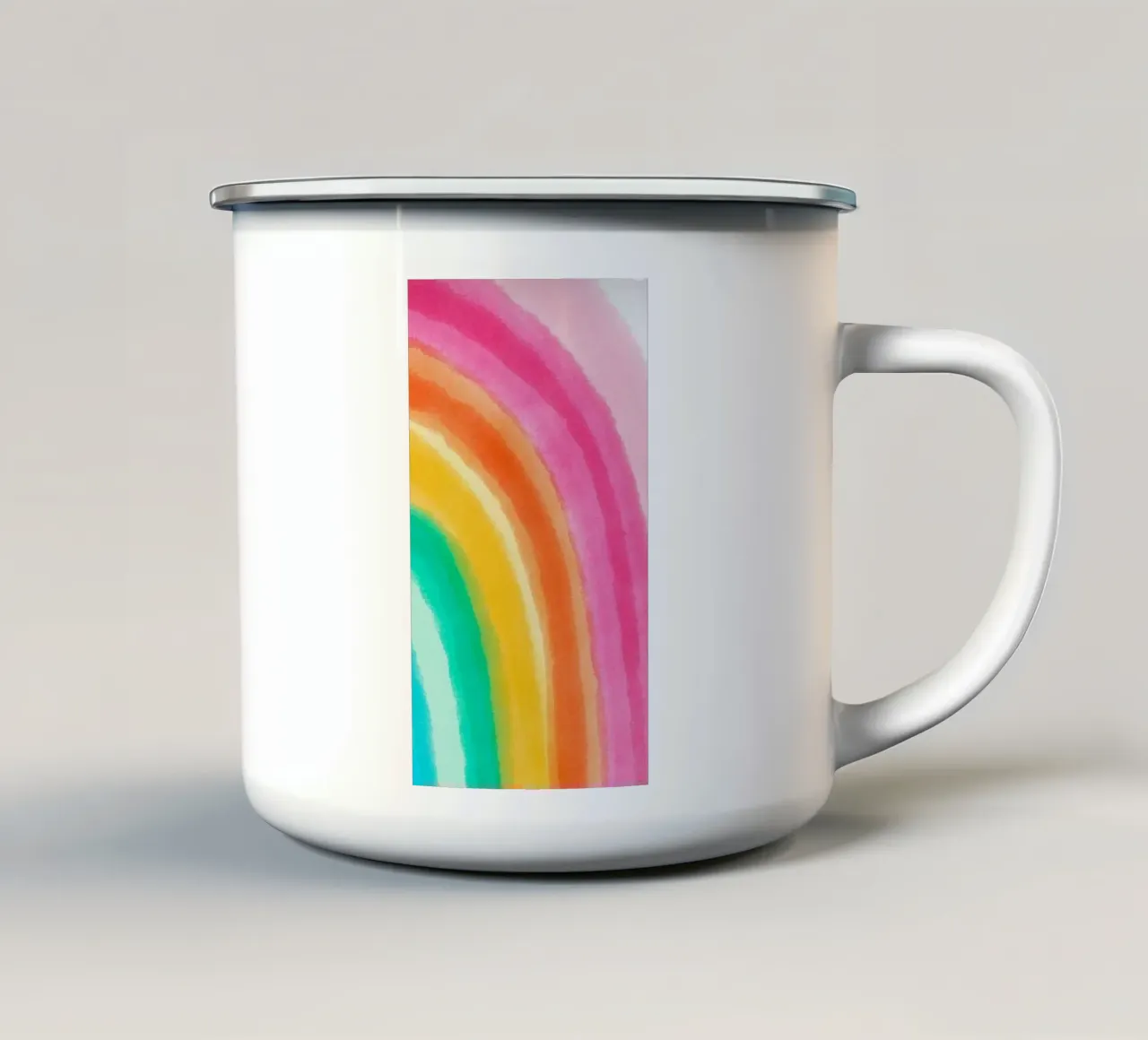 colorful draw rainbow tazza in smalto da andern