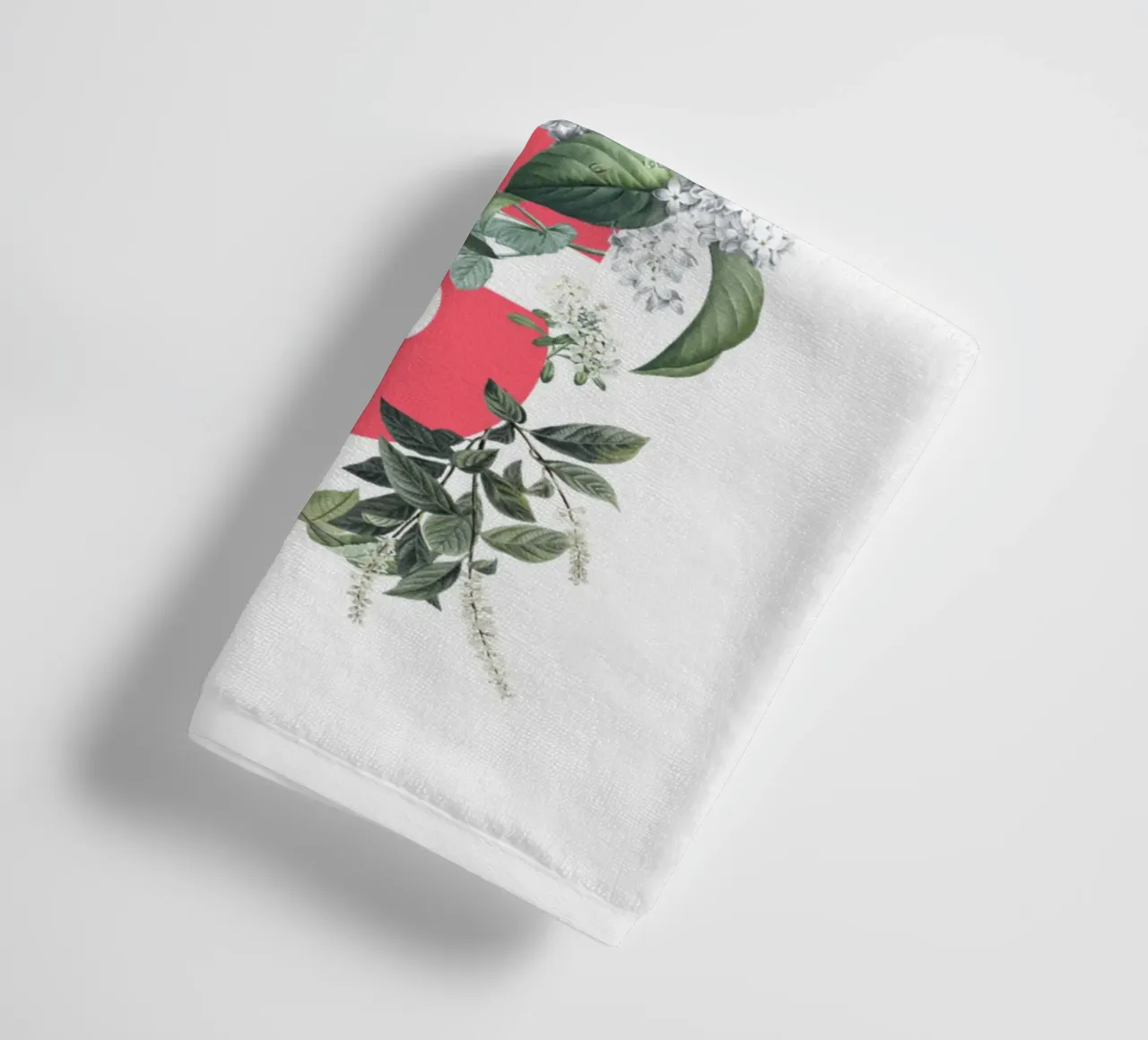 Ciao Fiori e Insetti Rosso Bianco asciugamano da bagno da Studio Frances M