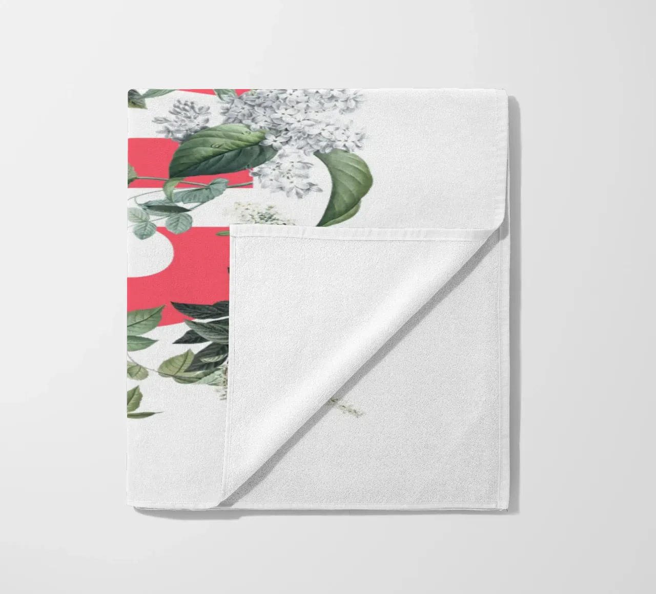Ciao Fiori e Insetti Rosso Bianco telo mare da Studio Frances M