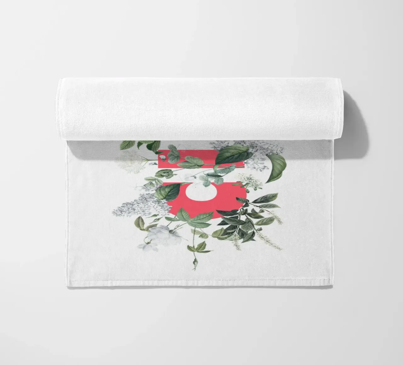 Ciao Fiori e Insetti Rosso Bianco telo mare da Studio Frances M
