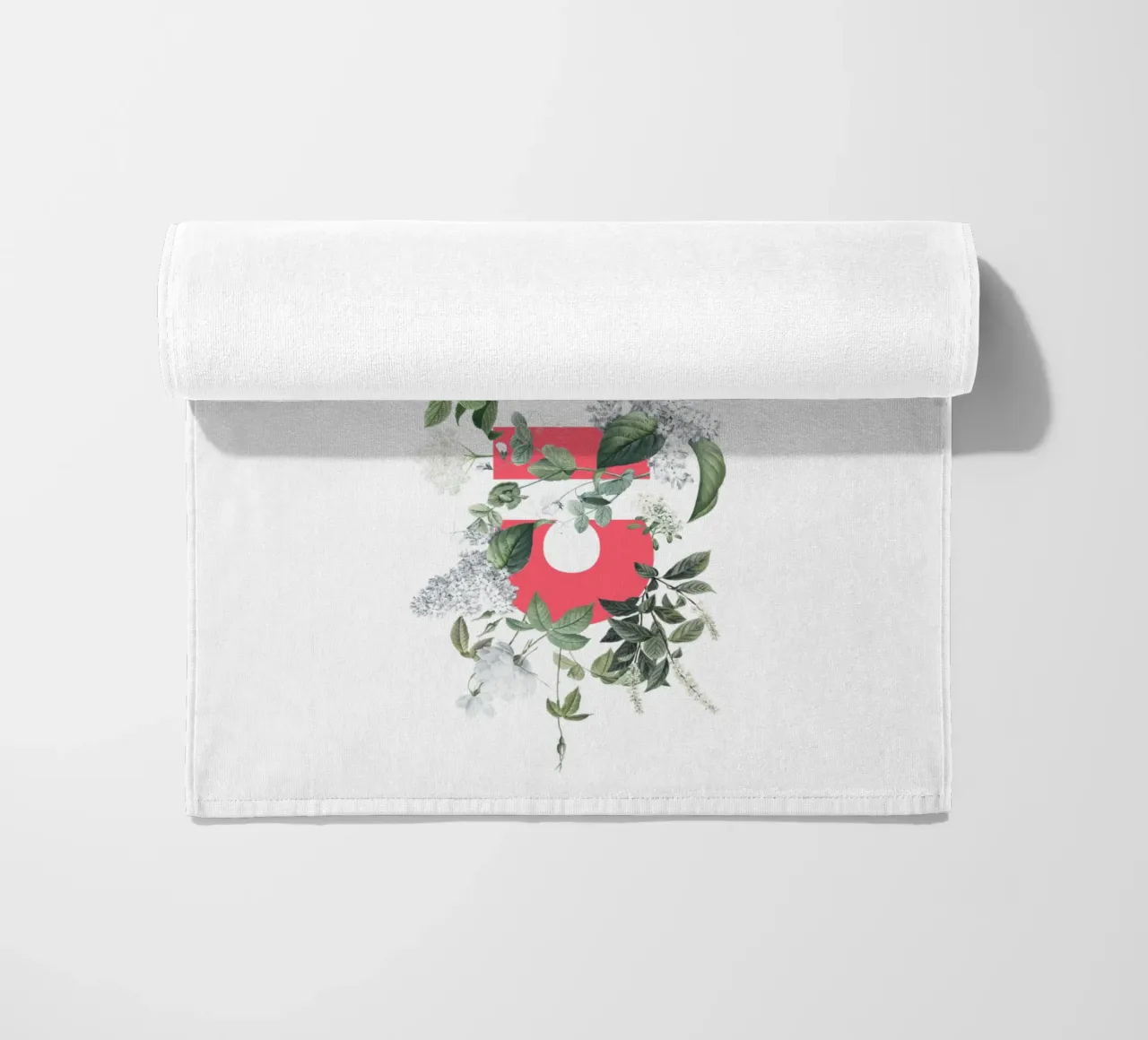 Ciao Fiori e Insetti Rosso Bianco telo mare da Studio Frances M